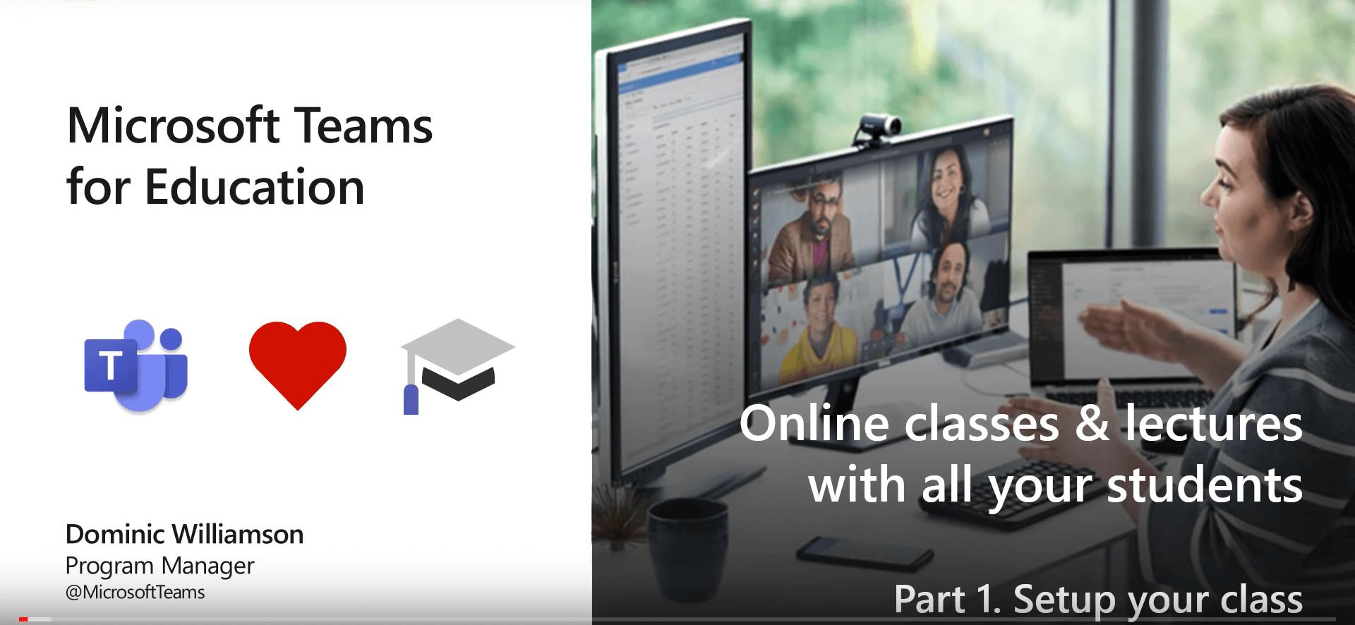 Teachers and Students using Microsoft Teams for Education