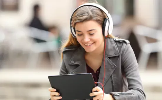 Girl with tablet