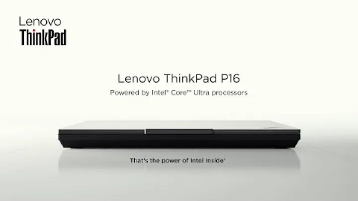 Lenovo ThinkPad P16 Gen 3 - Powers AI Workloads on the Go Video video thumbnail