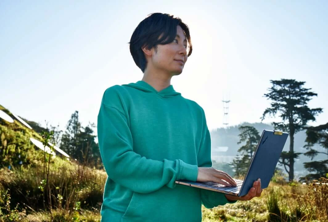 man with laptop