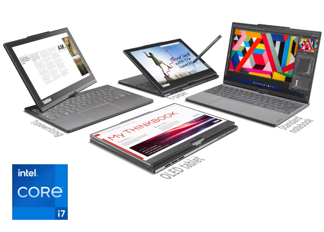 Several laptops on intel core