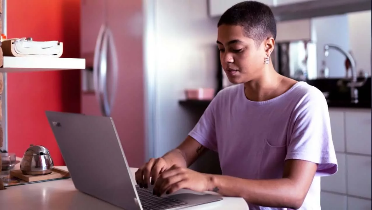 Woman with laptop