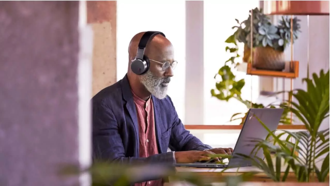 Man in headphones