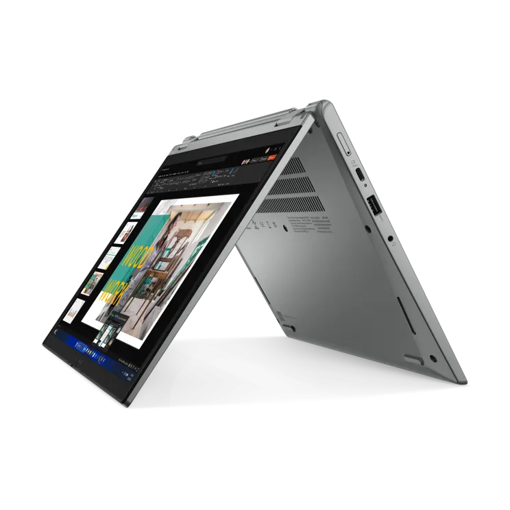 img_ThinkPad_L13_2_in_1_5_Storm_Grey_Intel_Tent_mode_left